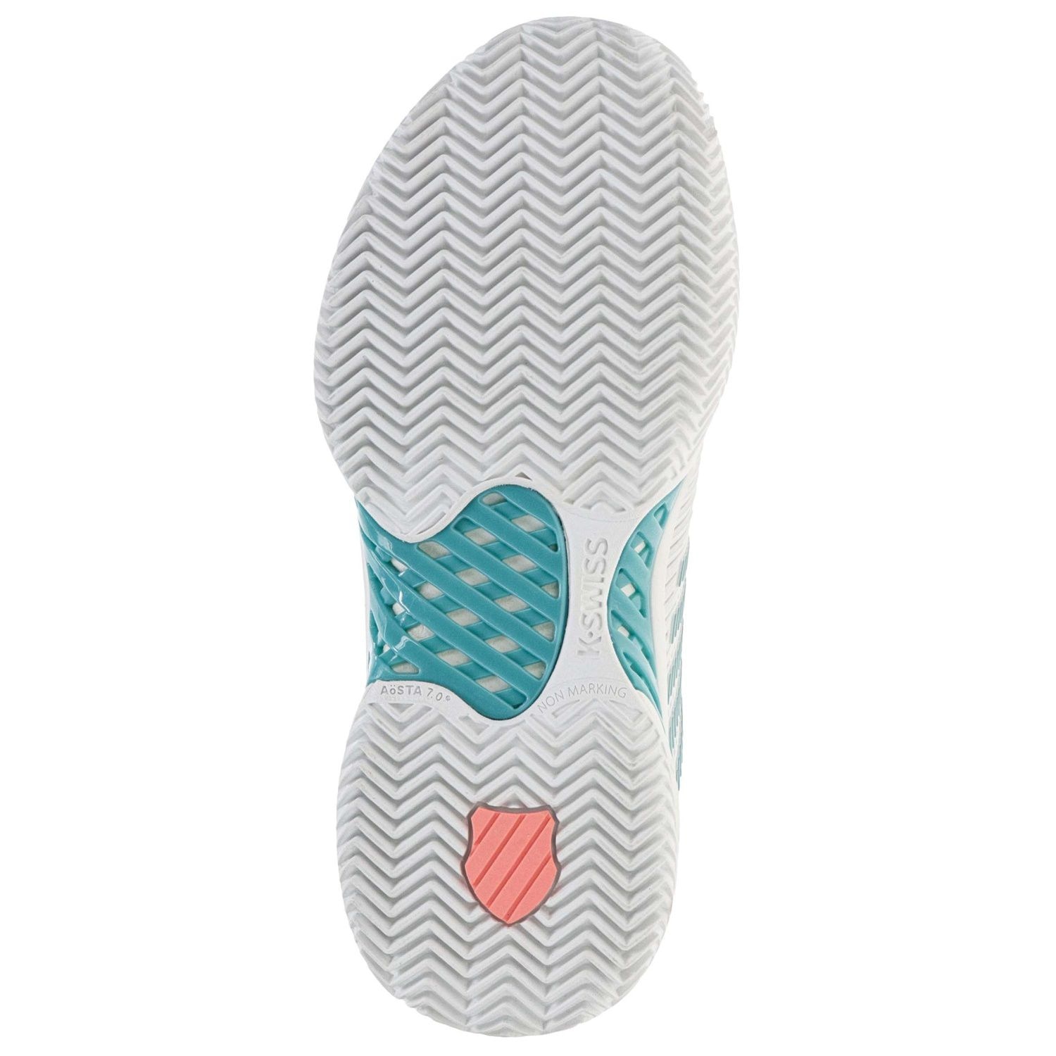 Imagen 2 de Zapatillas de tenis y pádel de mujer HYPERCOURT EXPRESS 2 HB K·Swiss - Blanco / Turquesa Blanco / Turquesa