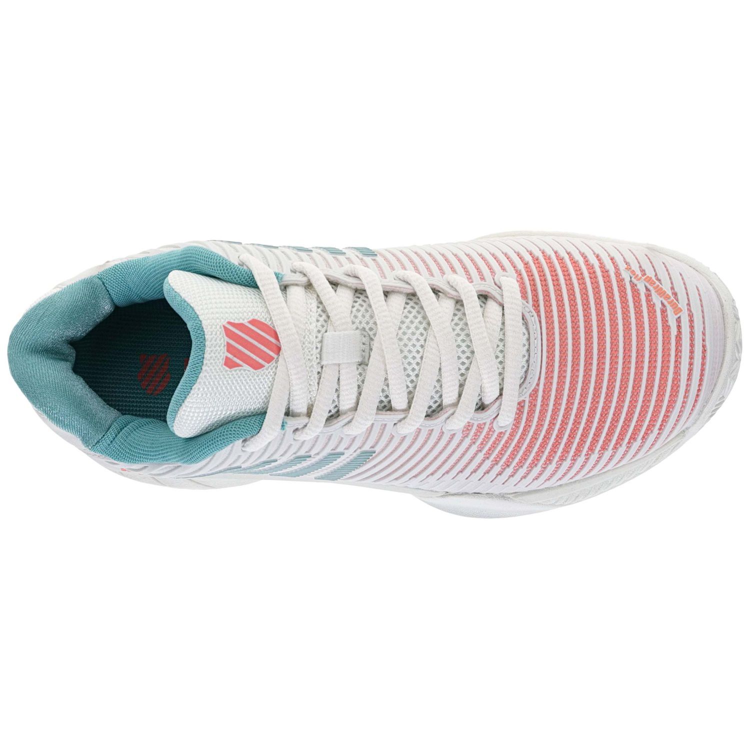 Imagen 6 de Zapatillas de tenis y pádel de mujer HYPERCOURT EXPRESS 2 HB K·Swiss - Blanco / Turquesa Blanco / Turquesa