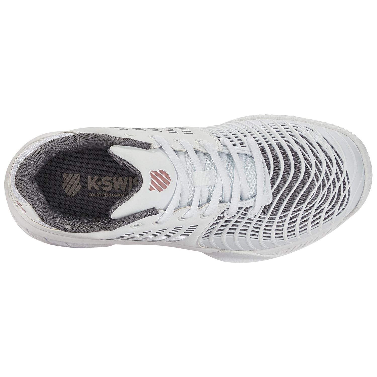 Zapatillas de tenis y pádel de mujer EXPRESS LIGHT 3 HB K·Swiss - Blanco / Gris Blanco / Gris-5