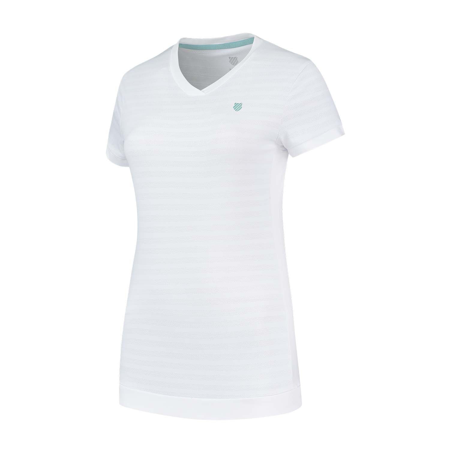 Imagen 0 de Camiseta de tenis y pádel de mujer HYPERCOURT V y NECK TOP K·Swiss Rosa pastel