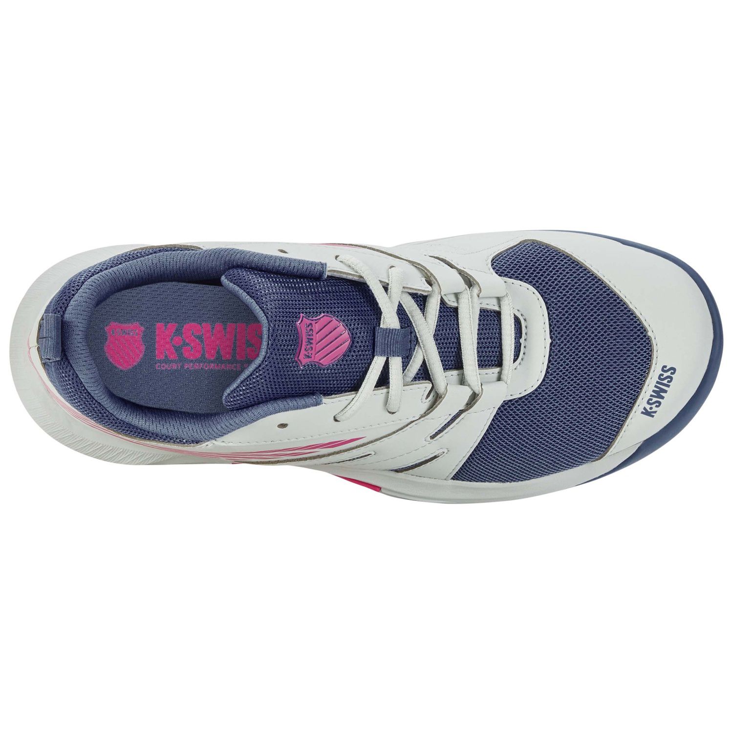 Zapatillas de tenis y pádel de niños SPEED TRAC K·Swiss - Blanco / Rosa Blanco / Rosa-3