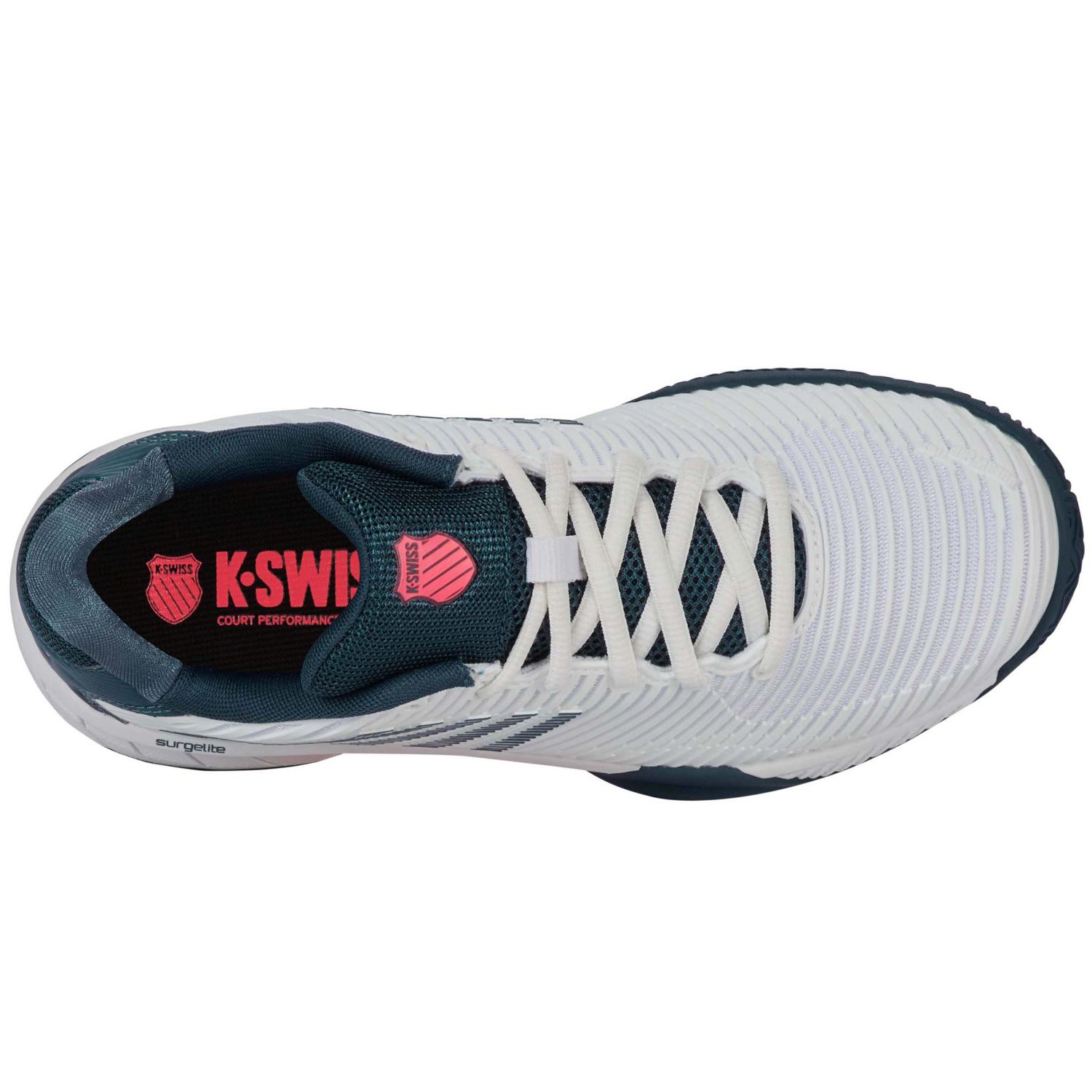 Zapatillas de tenis y pádel de niños HYPERCOURT EXPRESS 2 HB K·Swiss - Blanco / Turquesa Blanco / Turquesa-7