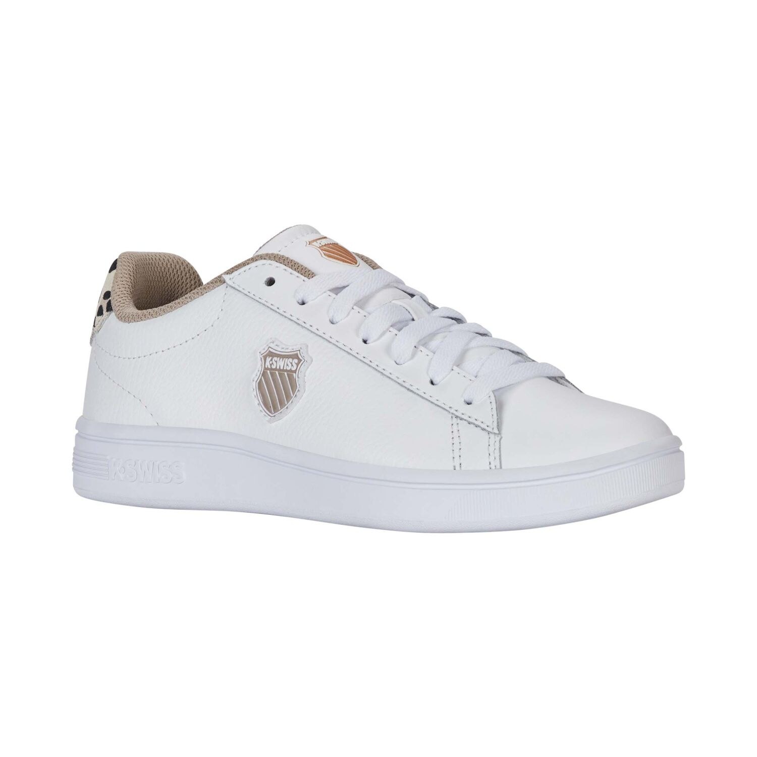 Zapatillas casual de mujer COURT SHIELD II K·Swiss - Blanco/Marrón Blanco/Marrón-3