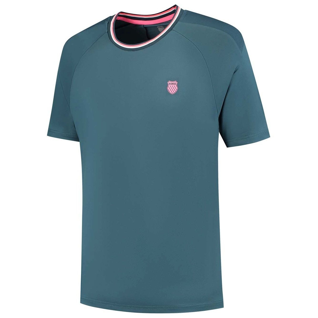 Imagen 0 de Camiseta de tenis y pádel de hombre HYPERCOURT MESH CREW 4 K·Swiss Azul Turquesa