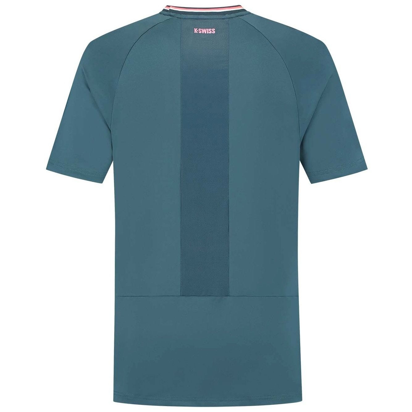 Camiseta de tenis y pádel de hombre HYPERCOURT MESH CREW 4 K·Swiss - Azul Turquesa Azul Turquesa-2