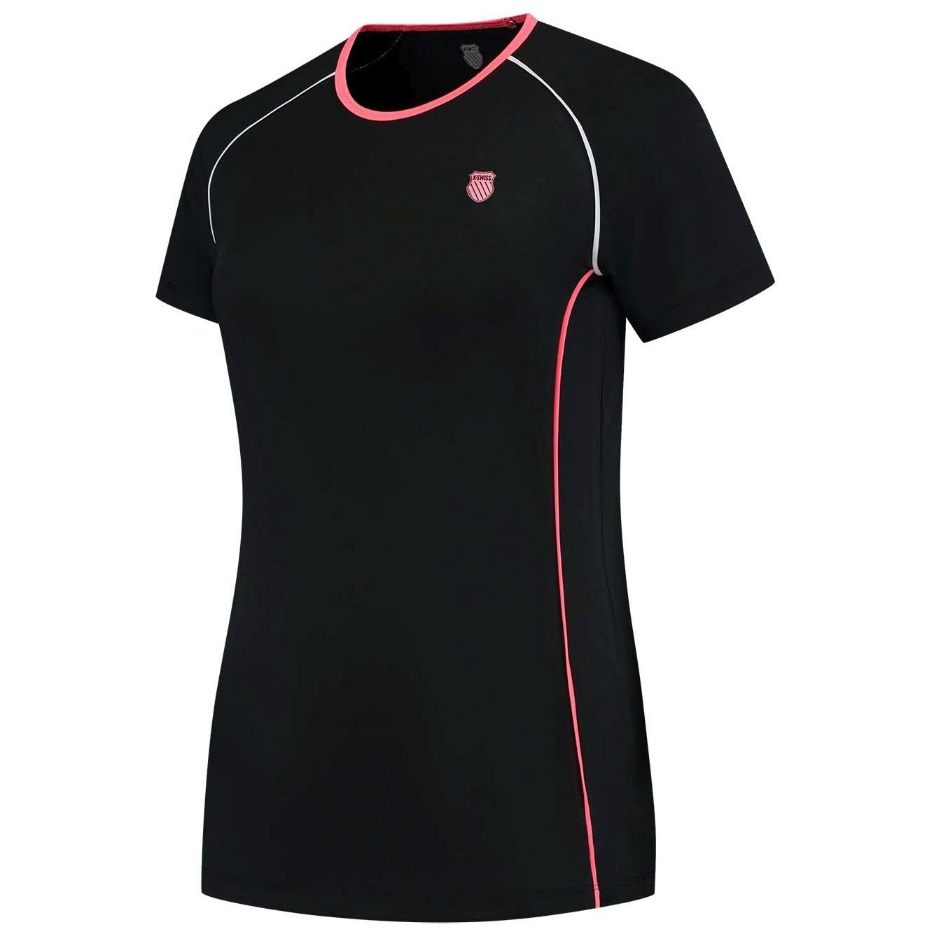 Imagen 0 de Camiseta de tenis y pádel de mujer HYPERCOURT CREW 4 K·Swiss Negro