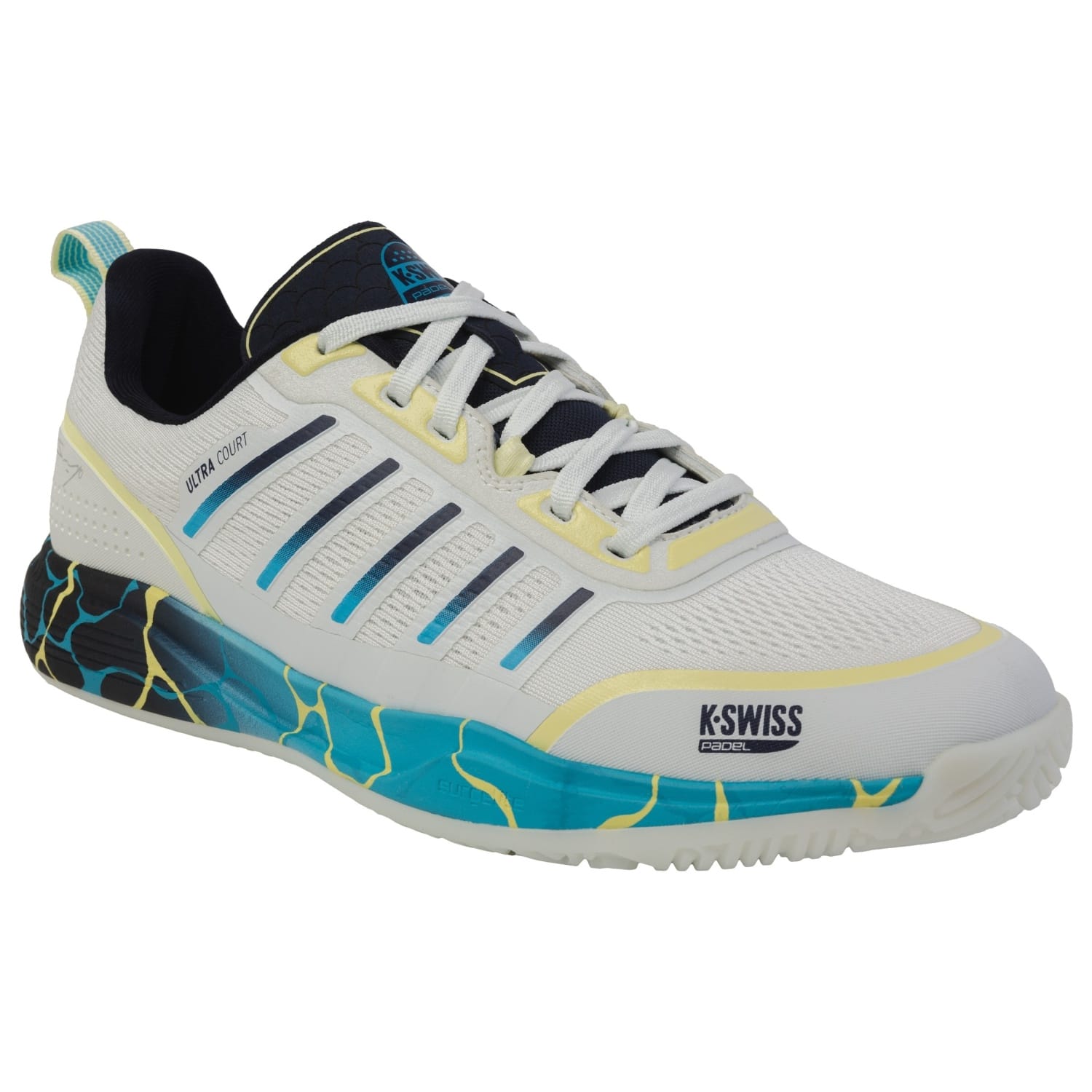 Zapatillas de pádel de hombre ULTRA COURT PADEL SANYO K·Swiss - Blanco / Amarillo Blanco / Amarillo-4
