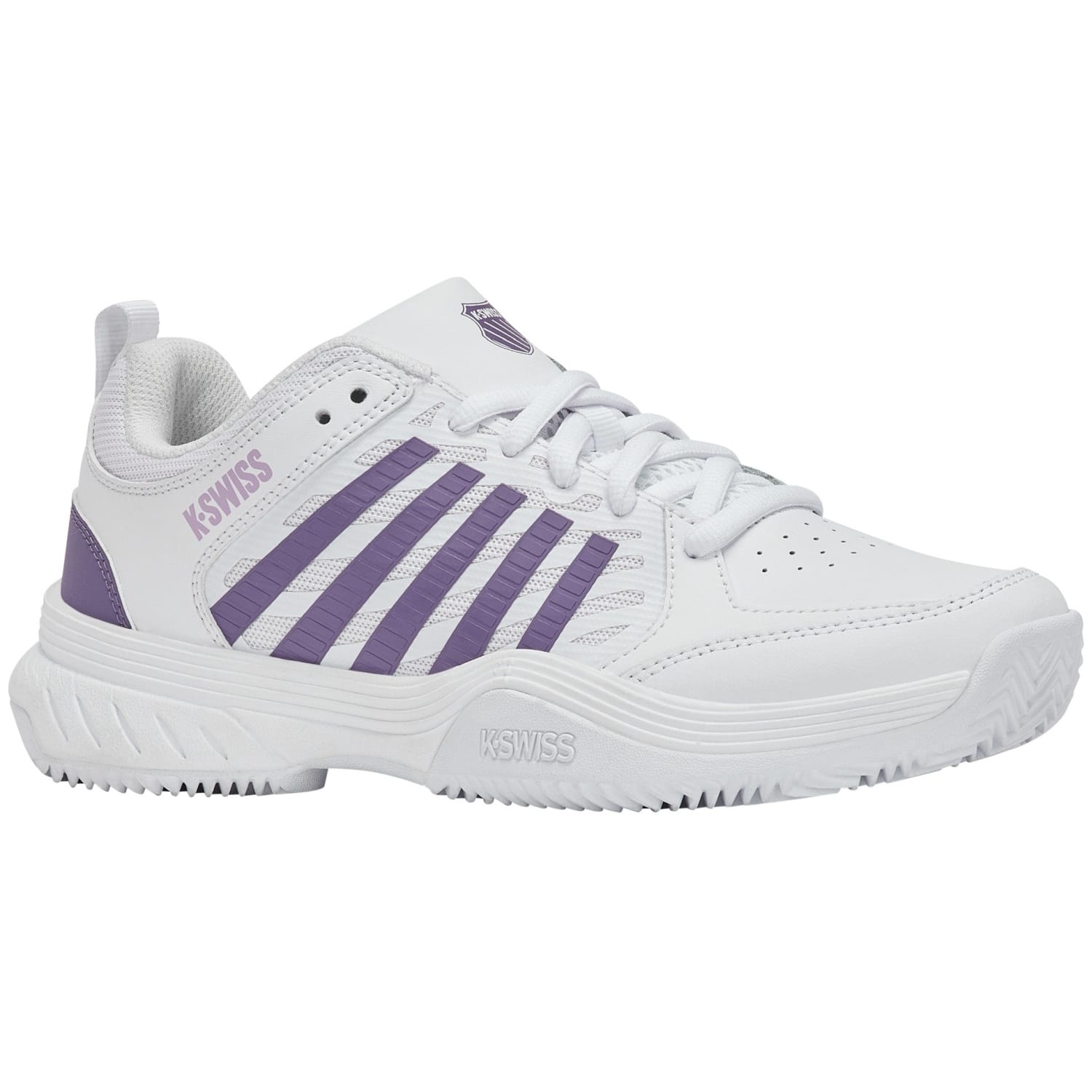 Zapatillas de tenis y pádel de mujer COURT EXPRESS 2 CLAY K·Swiss - Blanco/Morado Blanco/Morado-3