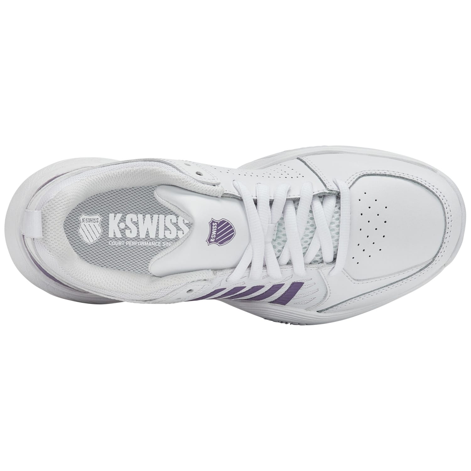 Zapatillas de tenis y pádel de mujer COURT EXPRESS 2 CLAY K·Swiss - Blanco/Morado Blanco/Morado-7