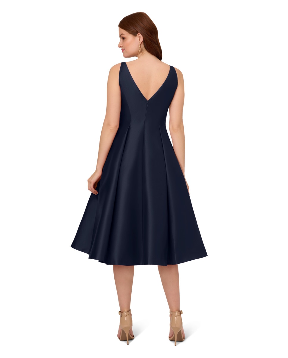 Vestido largo de té sin mangas - Adrianna Papell - Azul Azul-2