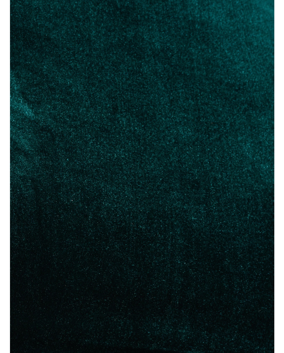 Vestido midi de terciopelo con mangas con volantes - Adrianna Papell - Verde Verde-4