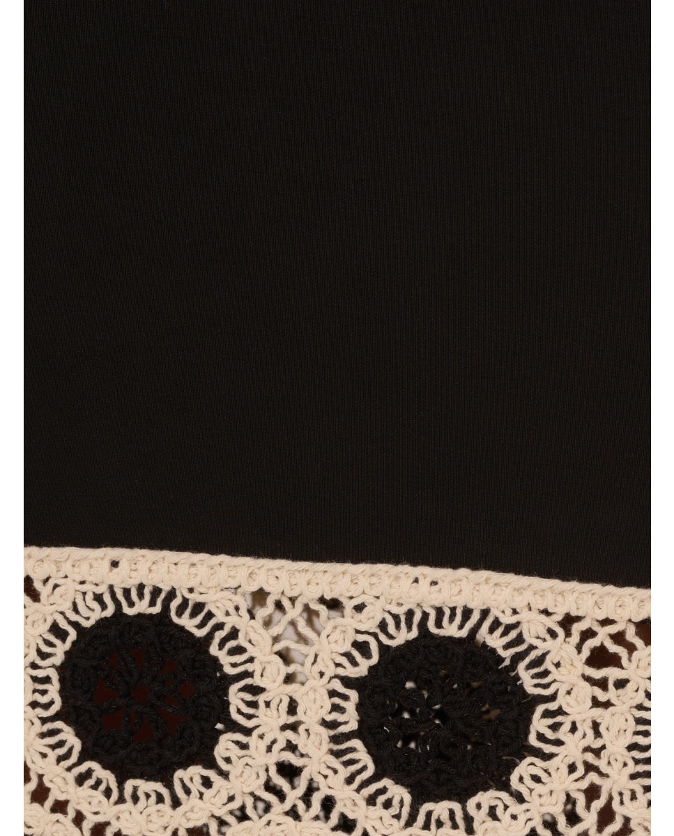 Vestido de tirantes con bordado en la falda - Adrianna Papell - Negro Negro-5