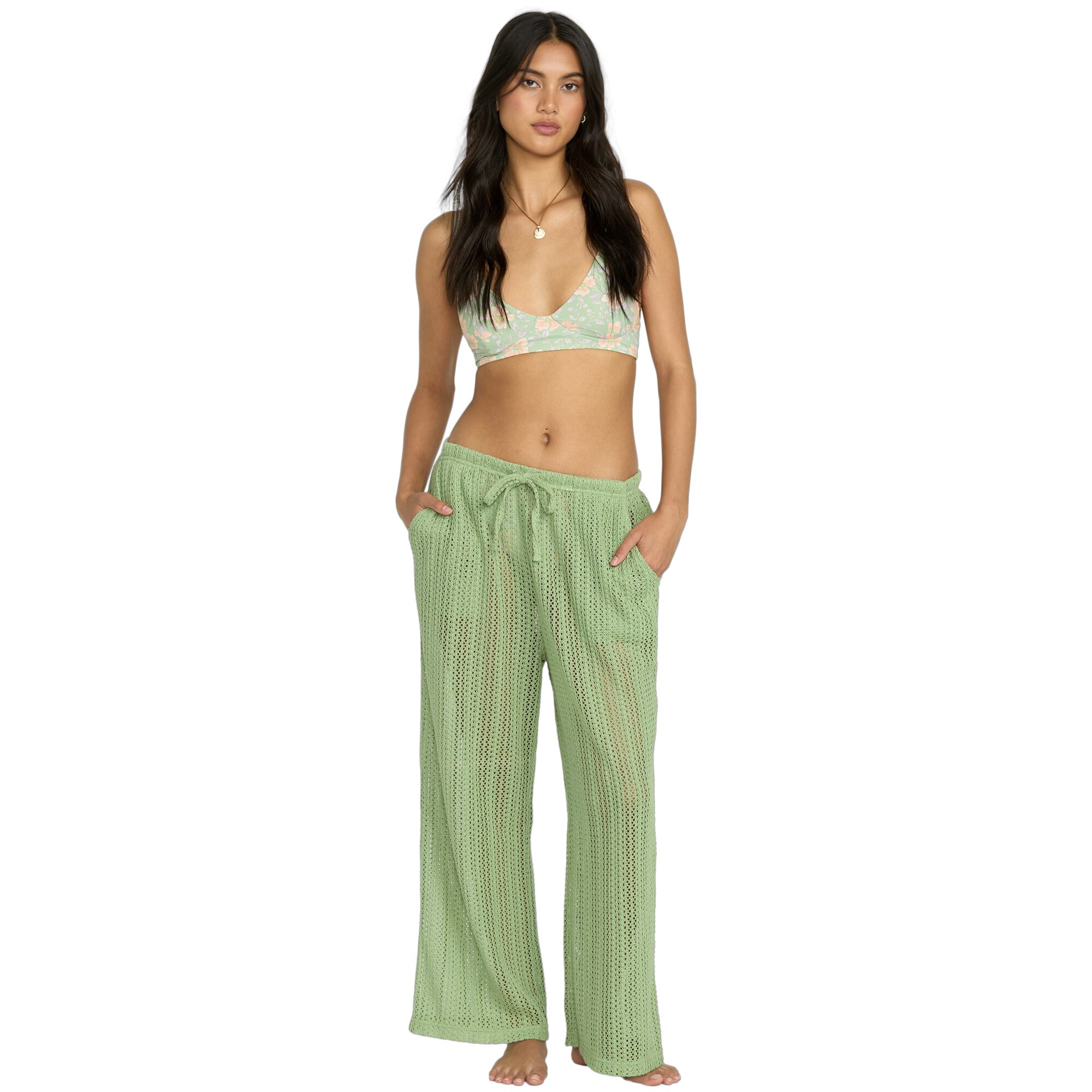 Pantalón de mujer Tropic Beach Billabong - Verde Verde-3