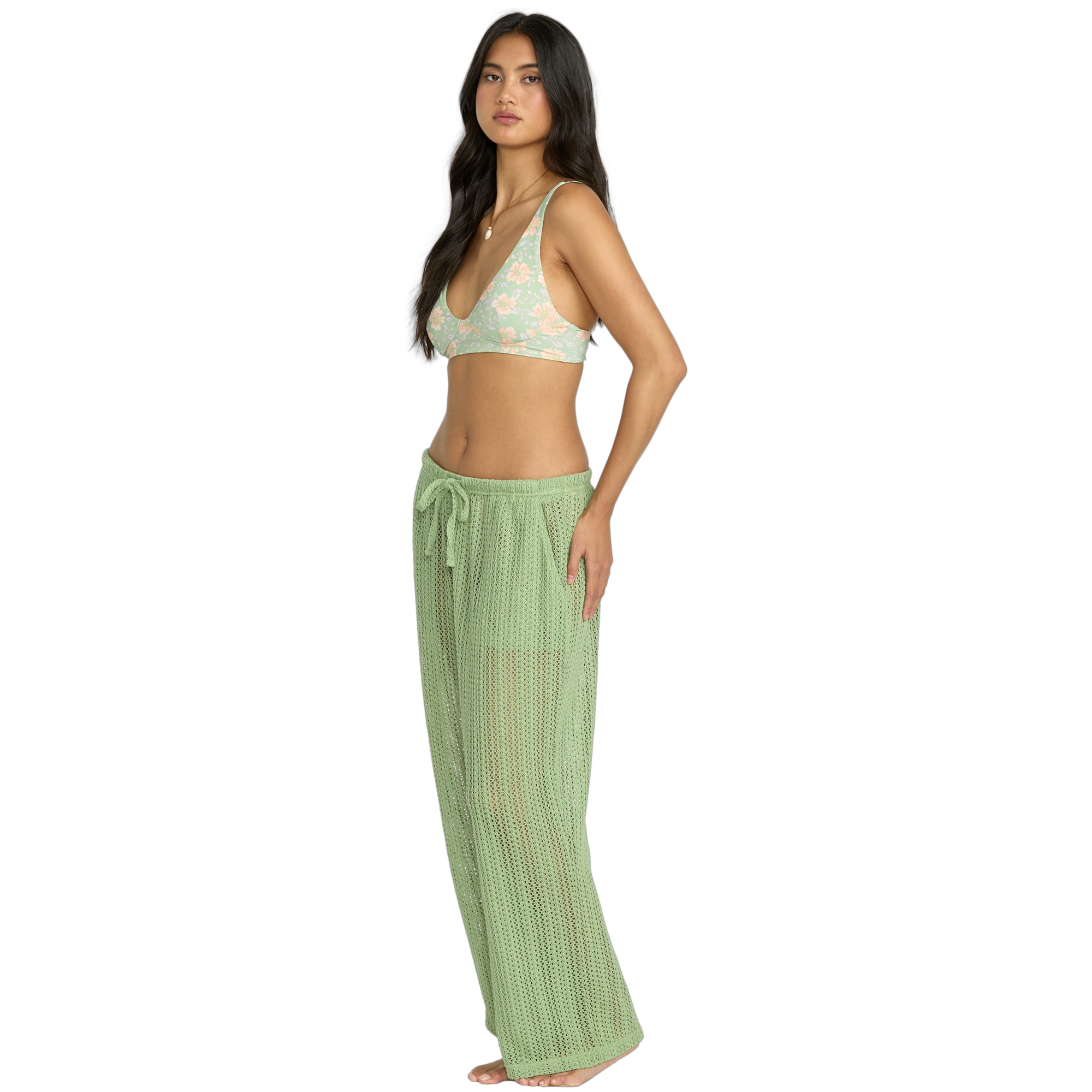 Pantalón de mujer Tropic Beach Billabong - Verde Verde-4