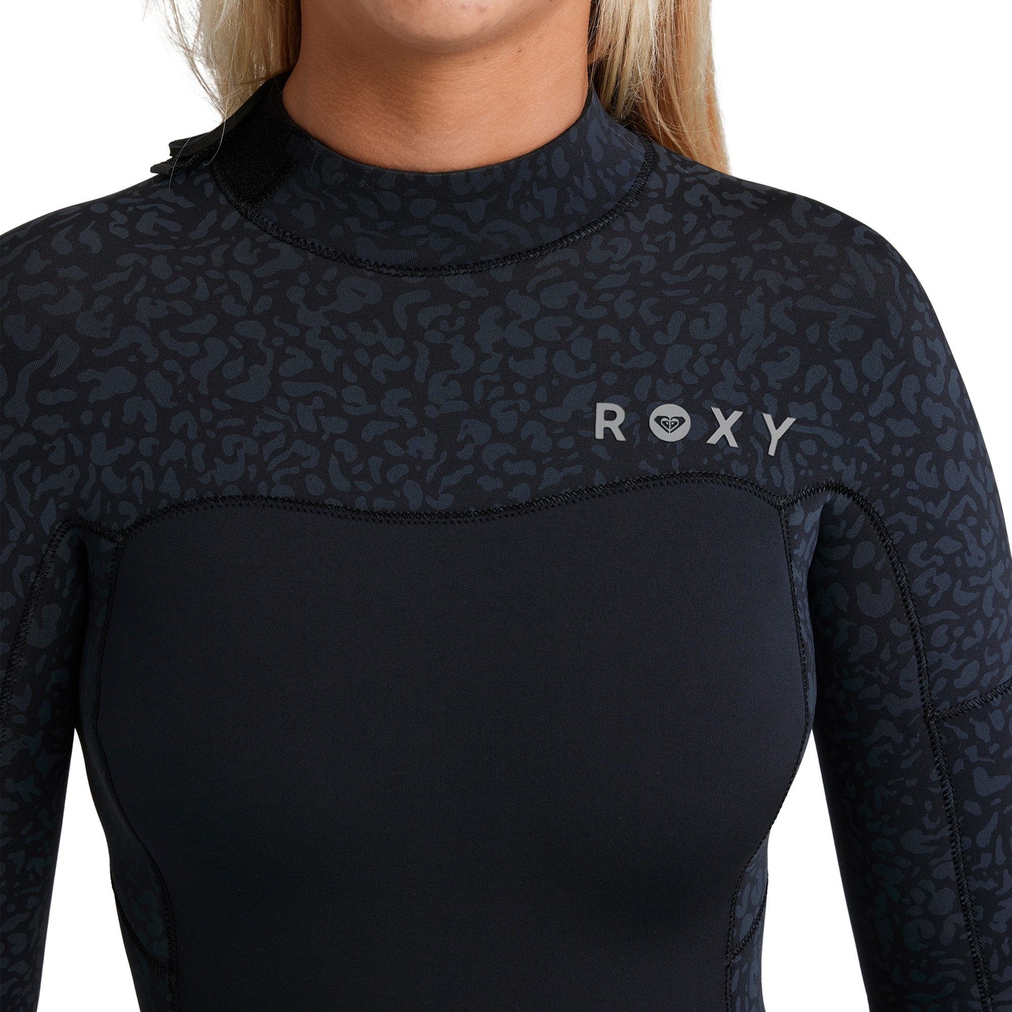 Traje de surf con cremallera posterior de mujer 4/3mm Swell Natural Roxy Negro Negro-3