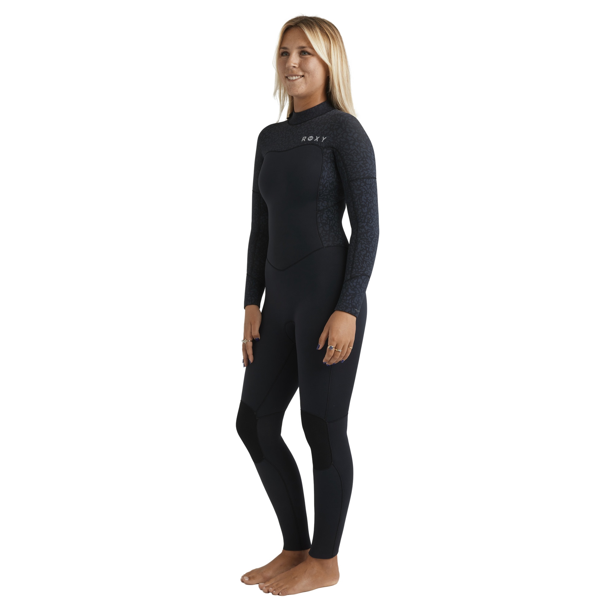 Traje de surf con cremallera posterior de mujer 4/3mm Swell Natural Roxy Negro Negro-5
