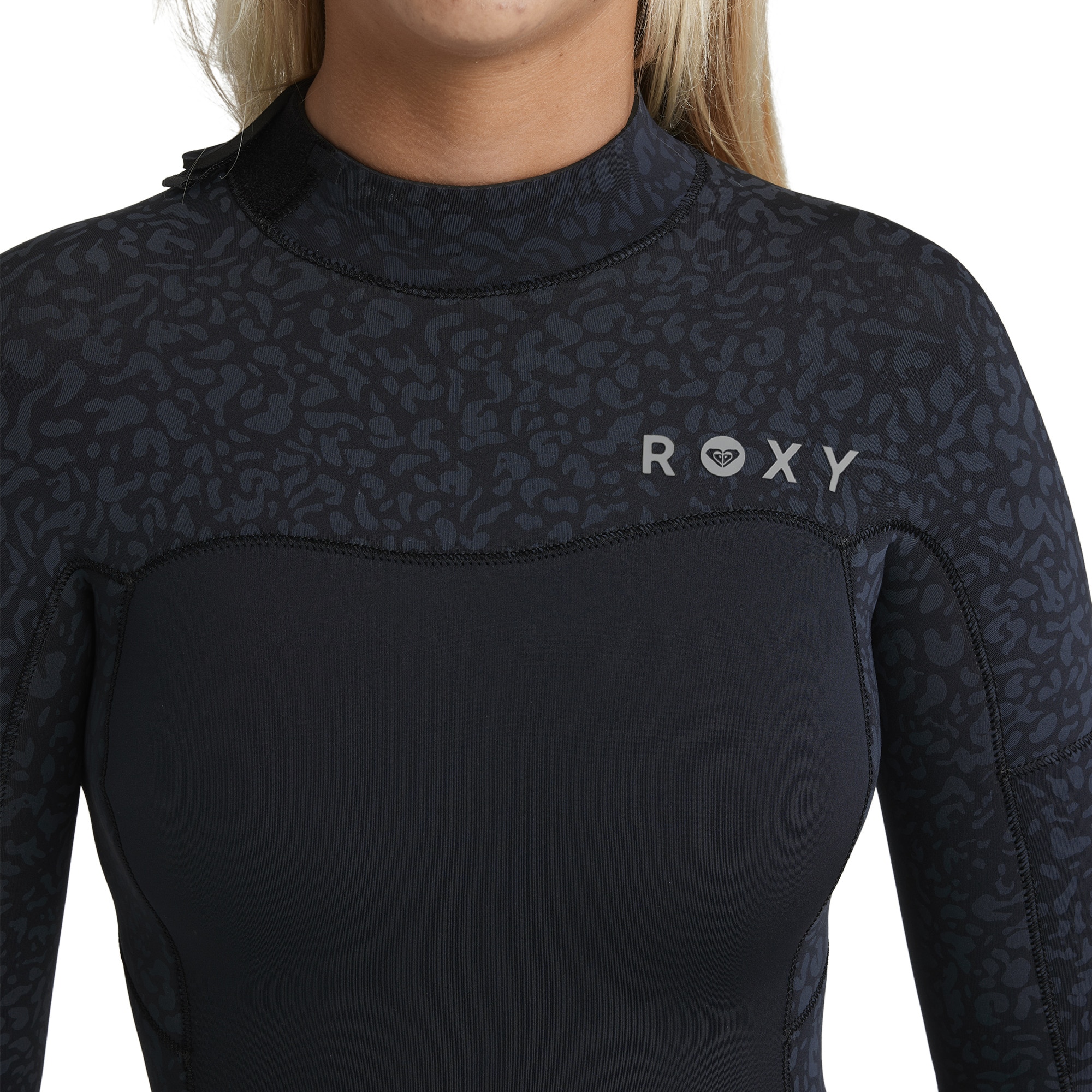 Traje de surf con cremallera posterior de mujer 4/3mm Swell Natural Roxy Negro Negro-6