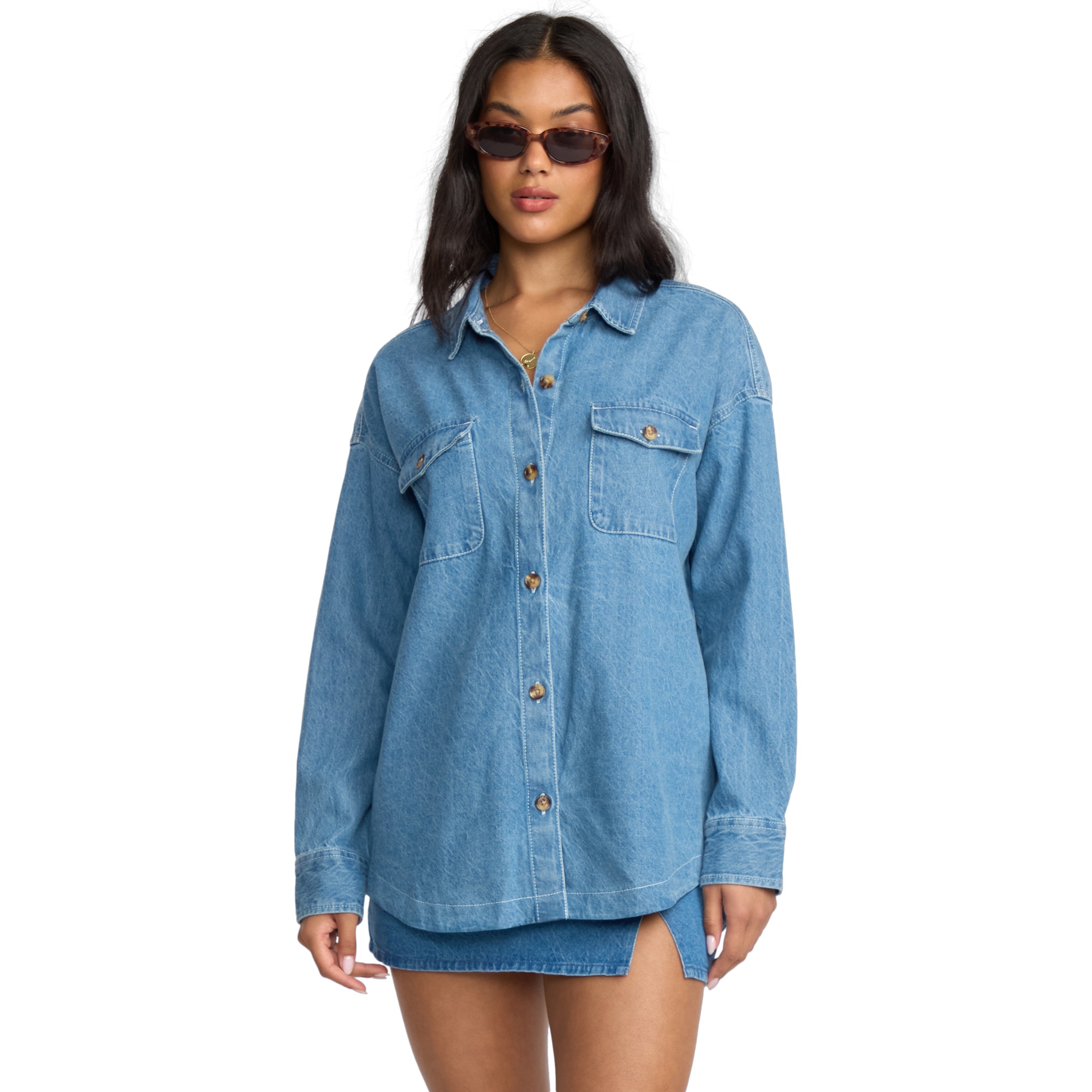 Imagen 1 de Camisa de mujer Fadeaway Billabong - Azul Azul