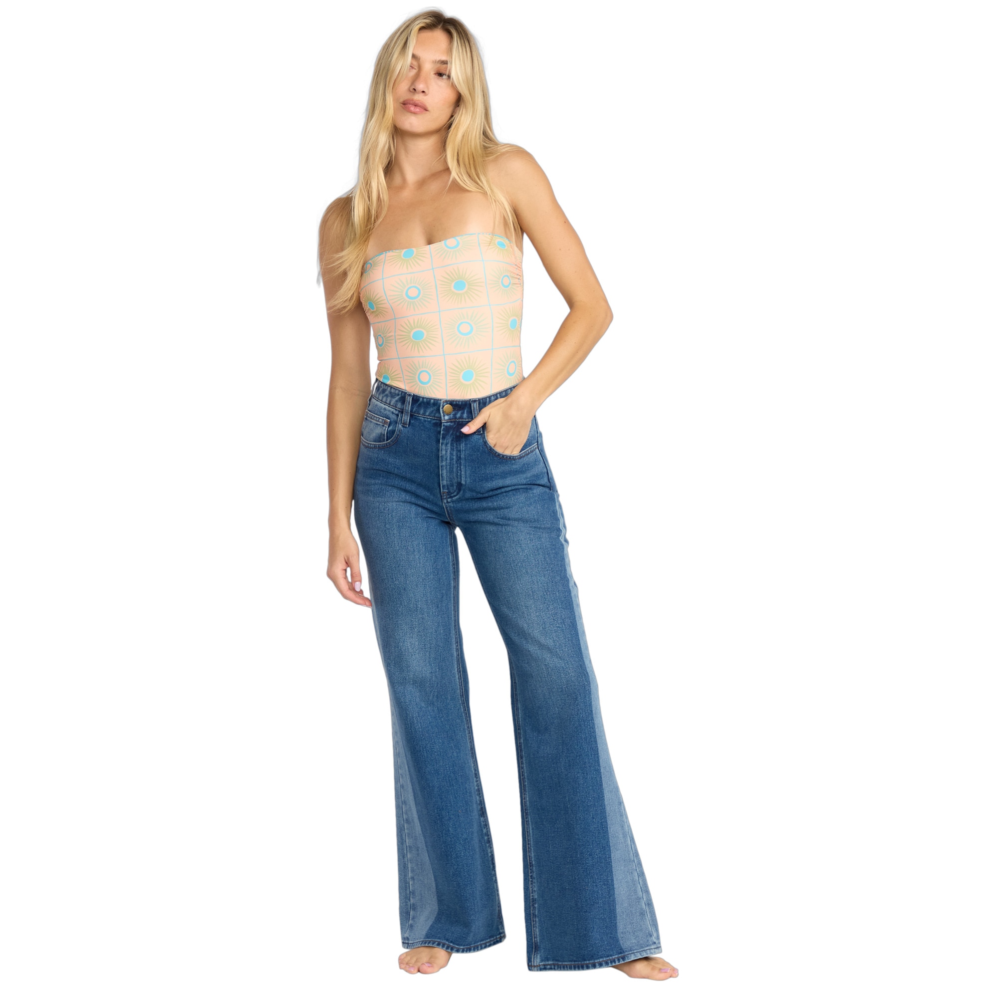 Imagen 0 de Vaquero acampanado de mujer Free Fall Billabong Azul