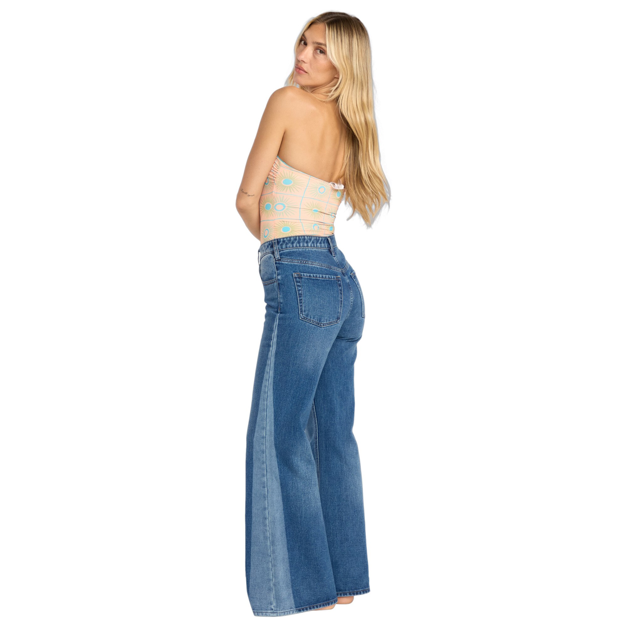Vaquero acampanado de mujer Free Fall Billabong - Azul Azul-5
