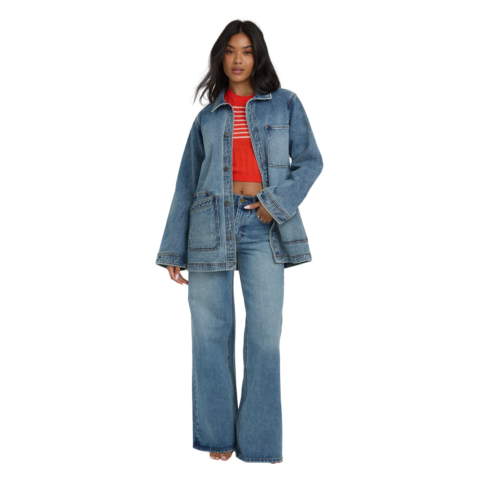 Imagen 4 de Chaqueta de mujer Denim Billabong - Azul oscuro Azul oscuro