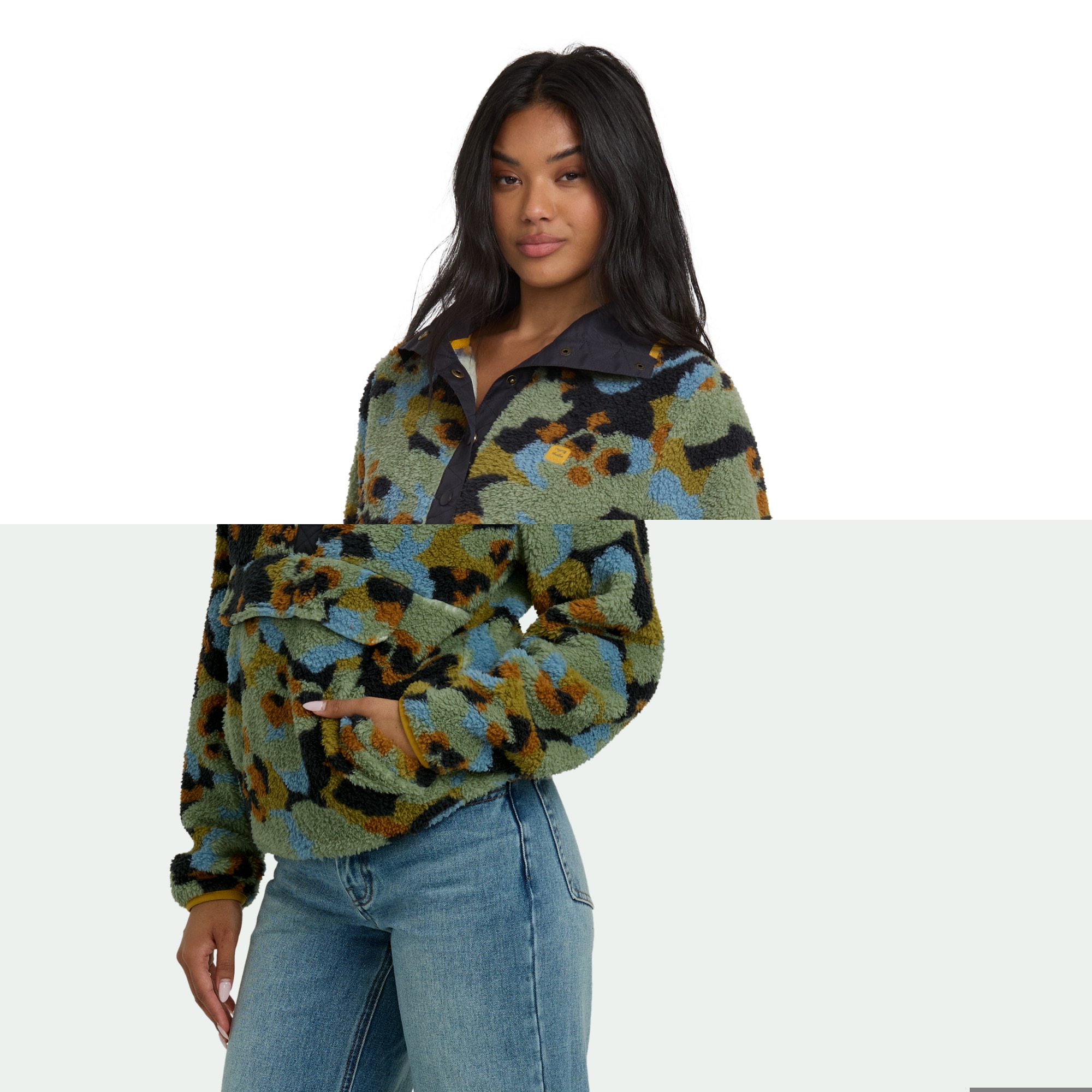 Sudadera de mujer Switchback Billabong - Verde Verde-5
