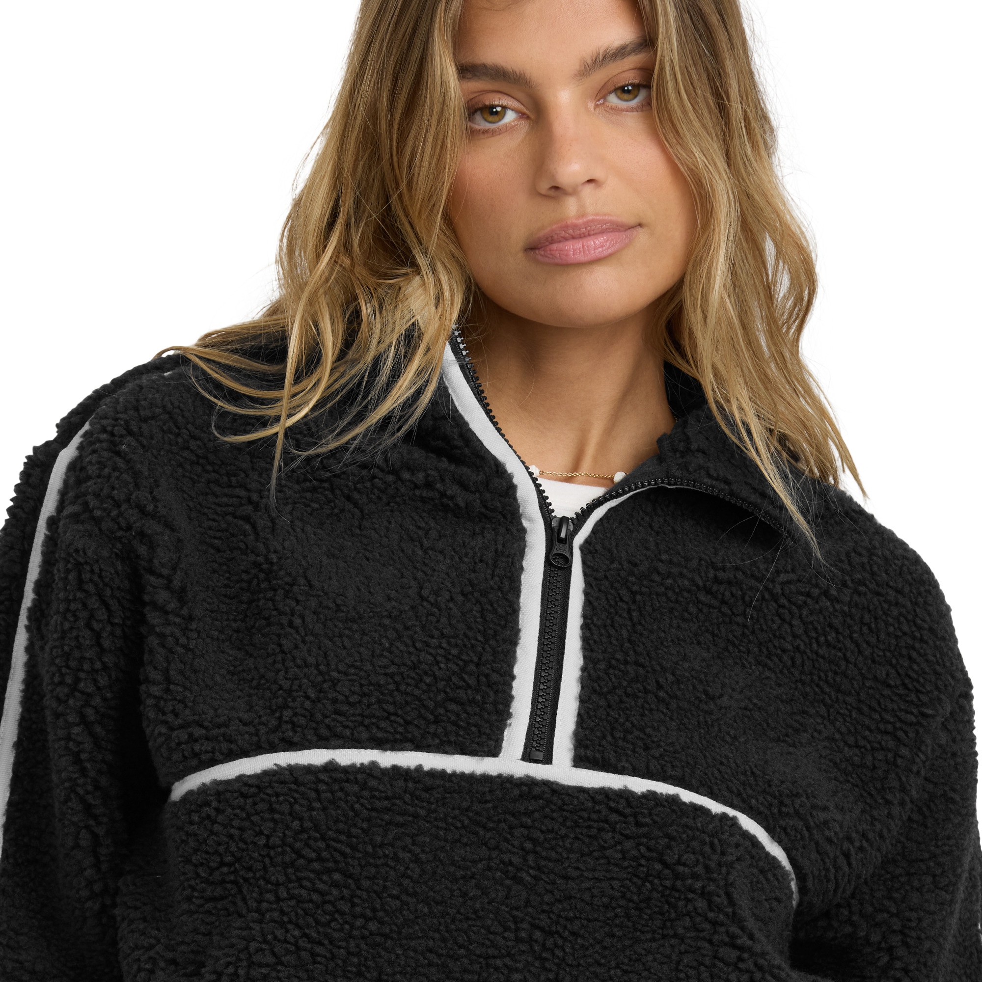 Forro polar de mujer Getting Warm Sherpa Billabong - Negro Negro-3