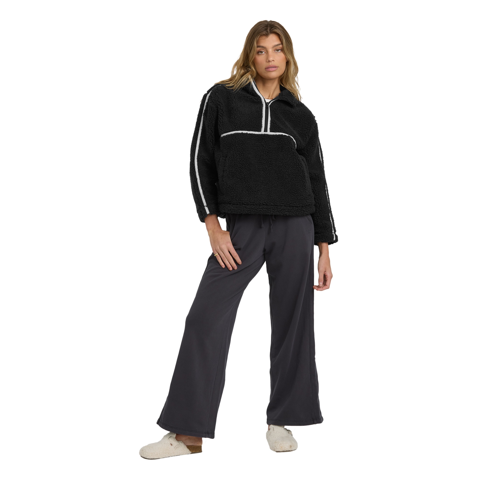 Forro polar de mujer Getting Warm Sherpa Billabong - Negro Negro-4