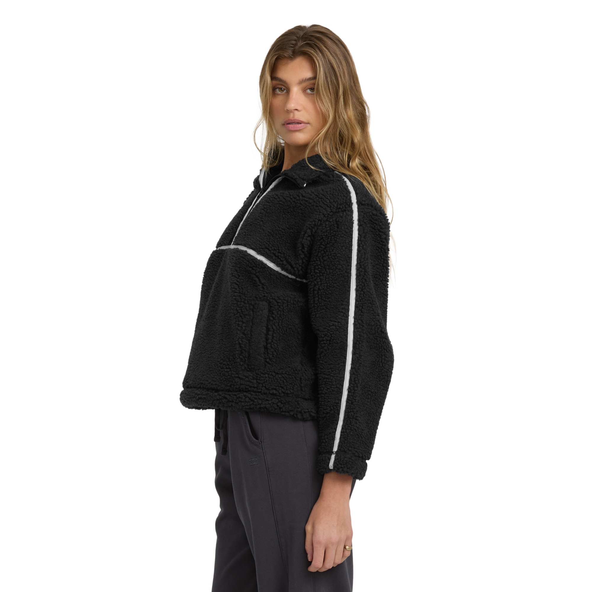 Forro polar de mujer Getting Warm Sherpa Billabong - Negro Negro-5