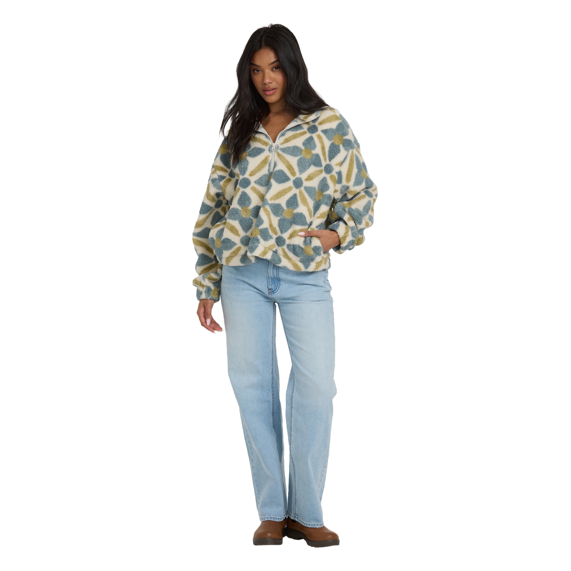 Forro polar de mujer All The Time Sherpa Billabong - Multicolor Multicolor-4