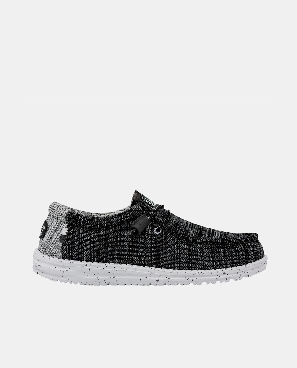 Imagen 1 de Zapatos de cordones de hombre en tejido jaspeado - Negro Negro