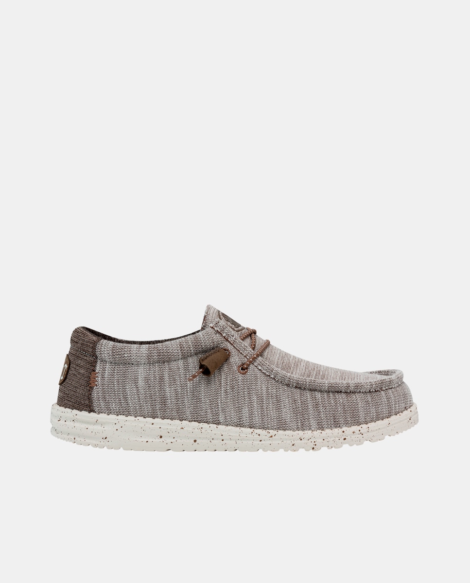 Imagen 1 de Zapatos de cordones de hombre en tejido jaspeado Beige/Marrón