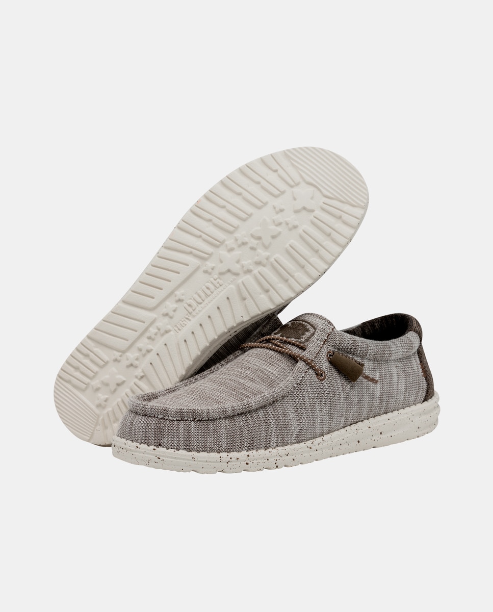 Imagen 3 de Zapatos de cordones de hombre en tejido jaspeado - Beige/Marrón Beige/Marrón