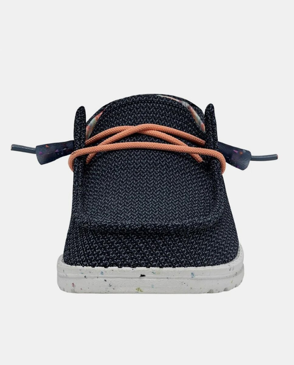 Zapatos de cordones de mujer en tejido - HeyDude - Azul marino Azul marino-2