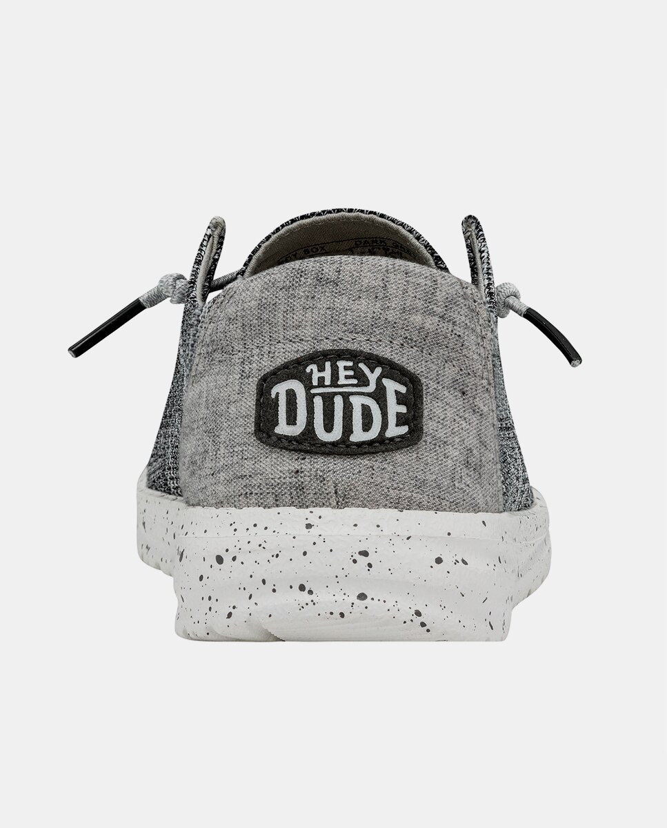 Zapatos de cordones de mujer de tejido elástico - HeyDude - Gris oscuro Gris oscuro-5