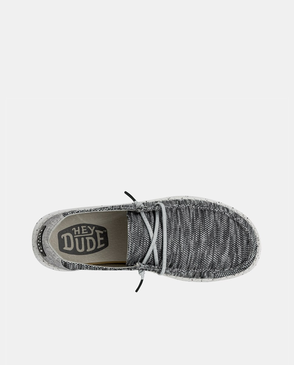 Zapatos de cordones de mujer de tejido elástico - HeyDude - Gris oscuro Gris oscuro-6
