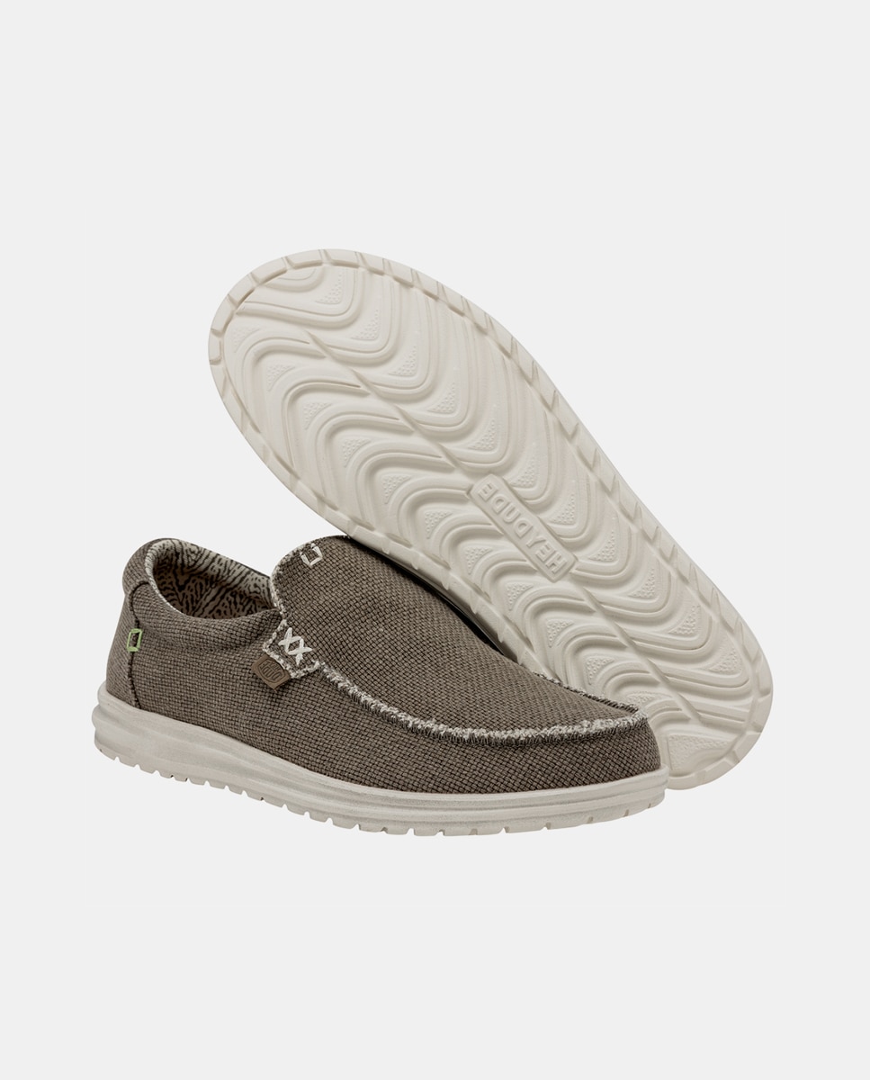 Imagen 3 de Mocasines Mikka Braided hombre en algodón orgánico - Marrón piedra Marrón piedra