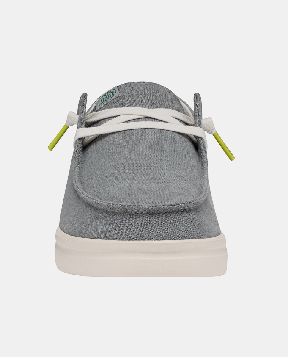 Zapatos de cordones de mujer con plataforma en tejido - HeyDude - Azul claro Azul claro-4