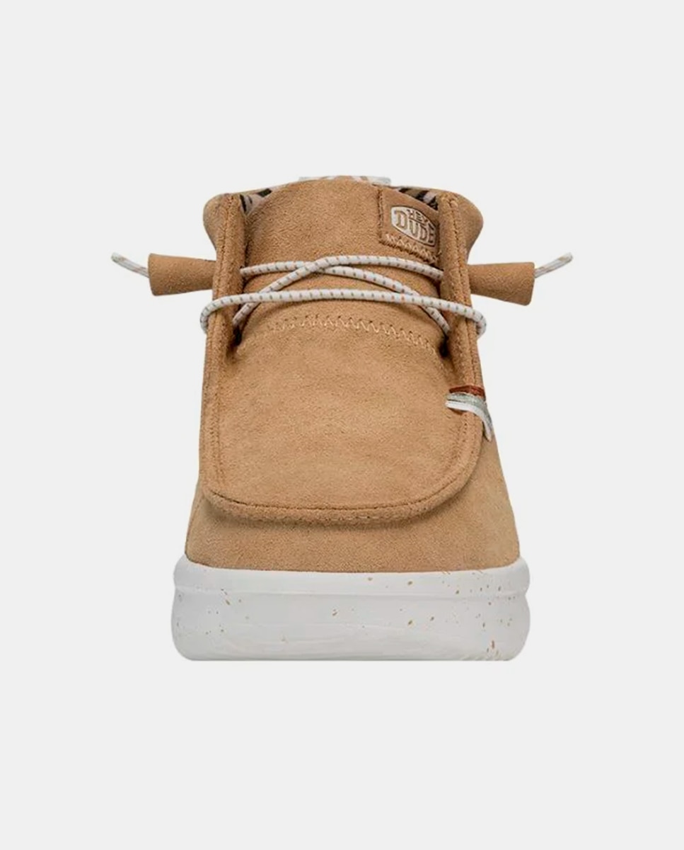Botines de mujer de piel con cordones elásticos - HeyDude - Beige Beige-2