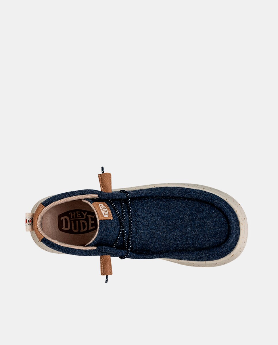 Botines de mujer de tejido con cordones elásticos - HeyDude - Azul Azul-6