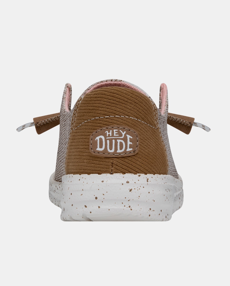 Zapatos de cordones de mujer de malla elástica - HeyDude - Marrón Marrón-5