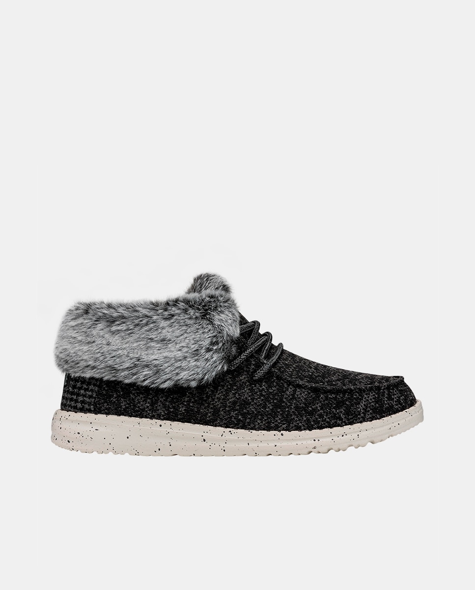 HeyDude - Botines de mujer de mezcla de algodón forrados.