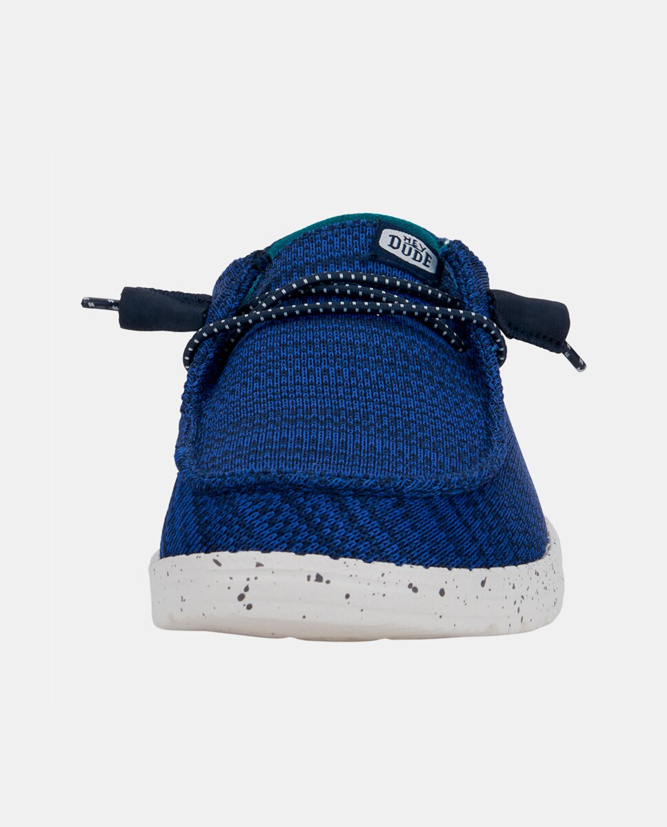 Zapatos de cordones de mujer de malla elástica - HeyDude - Azul marino Azul marino-4