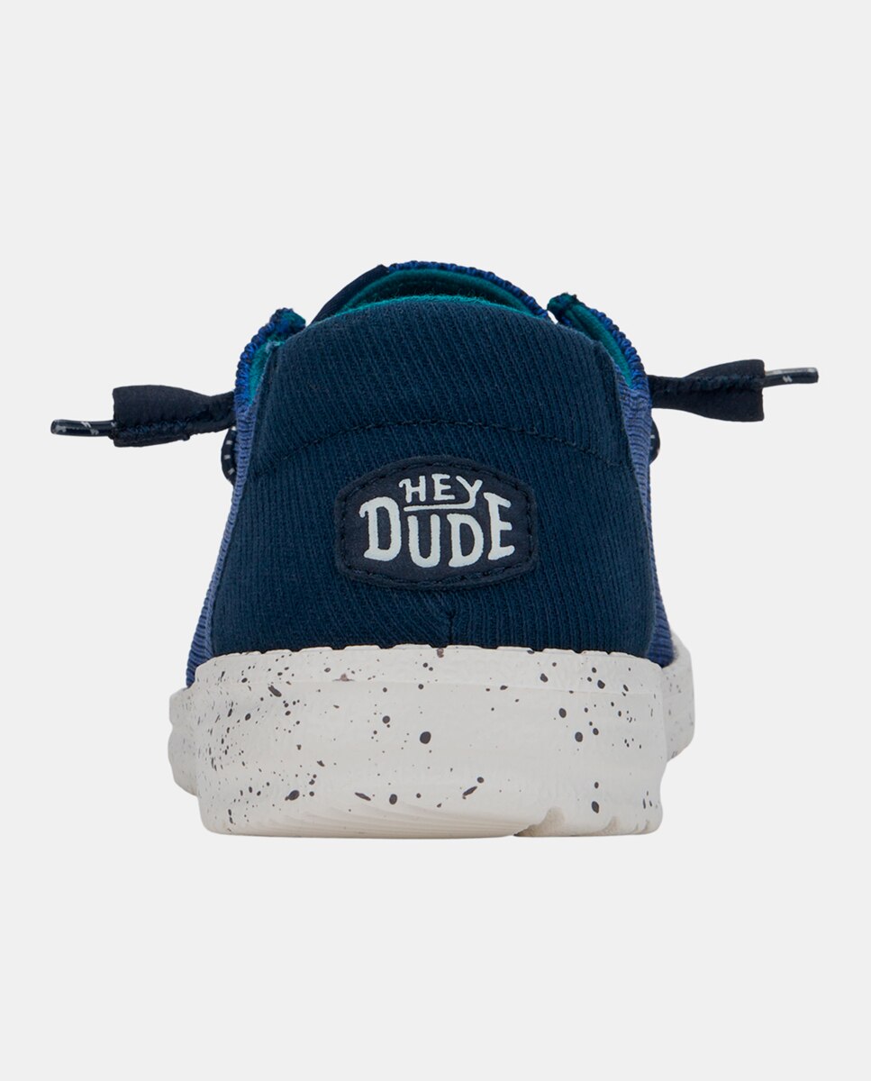 Zapatos de cordones de mujer de malla elástica - HeyDude - Azul marino Azul marino-5