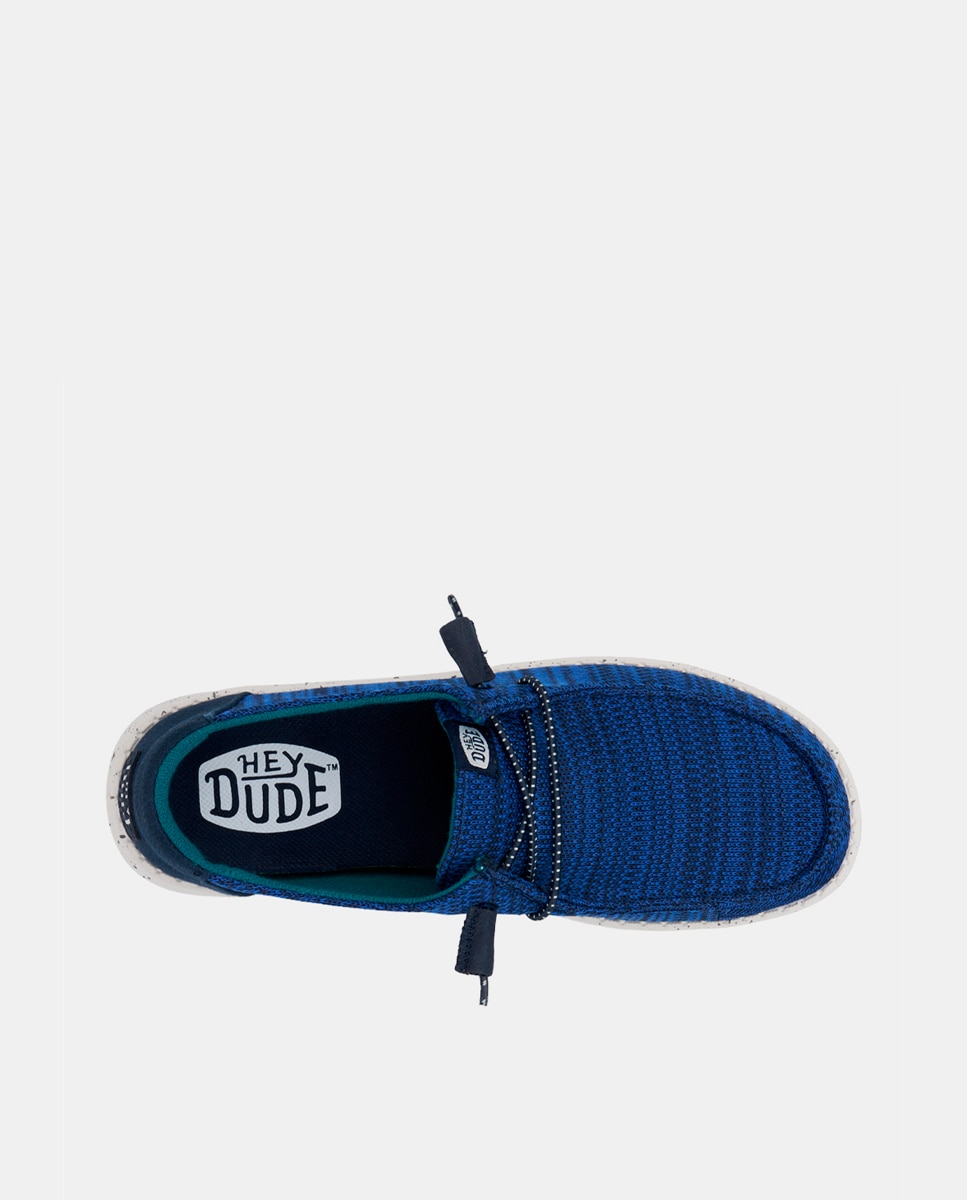 Zapatos de cordones de mujer de malla elástica - HeyDude - Azul marino Azul marino-6