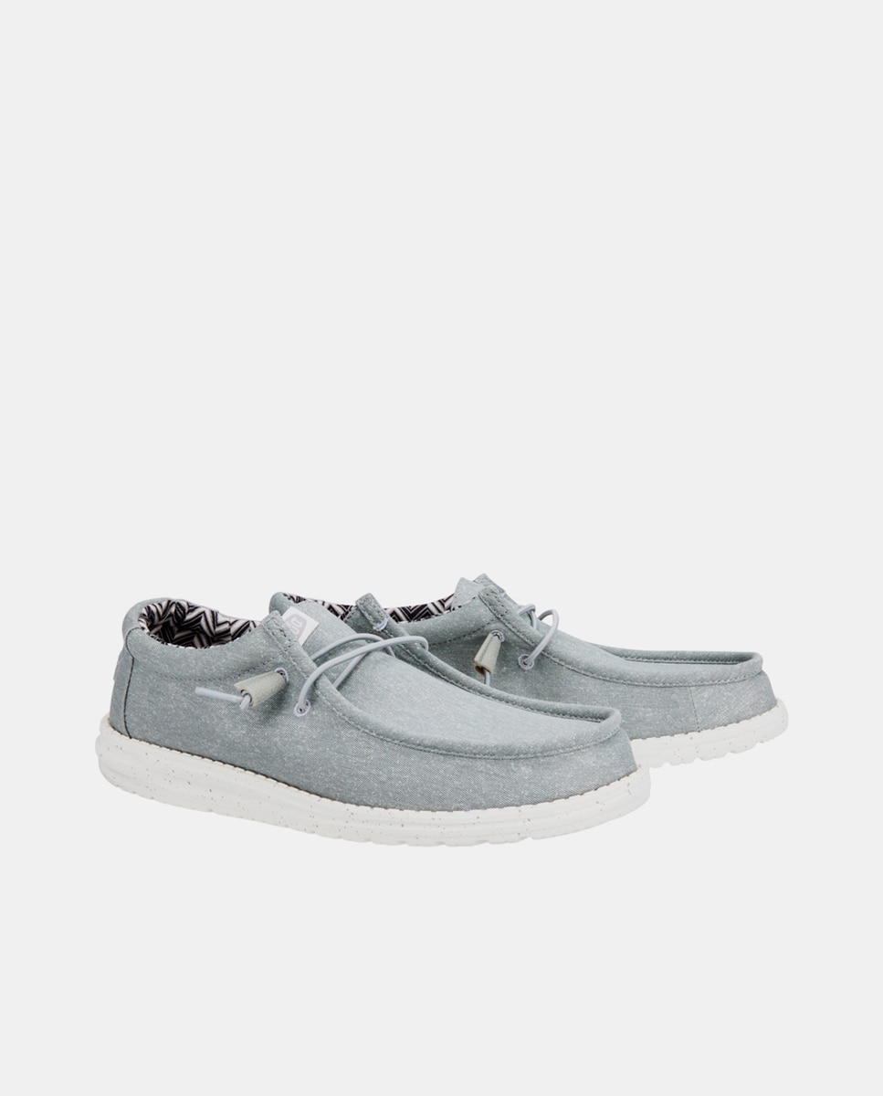 Zapatos de cordones para hombre - HeyDude - Gris claro Gris claro-3