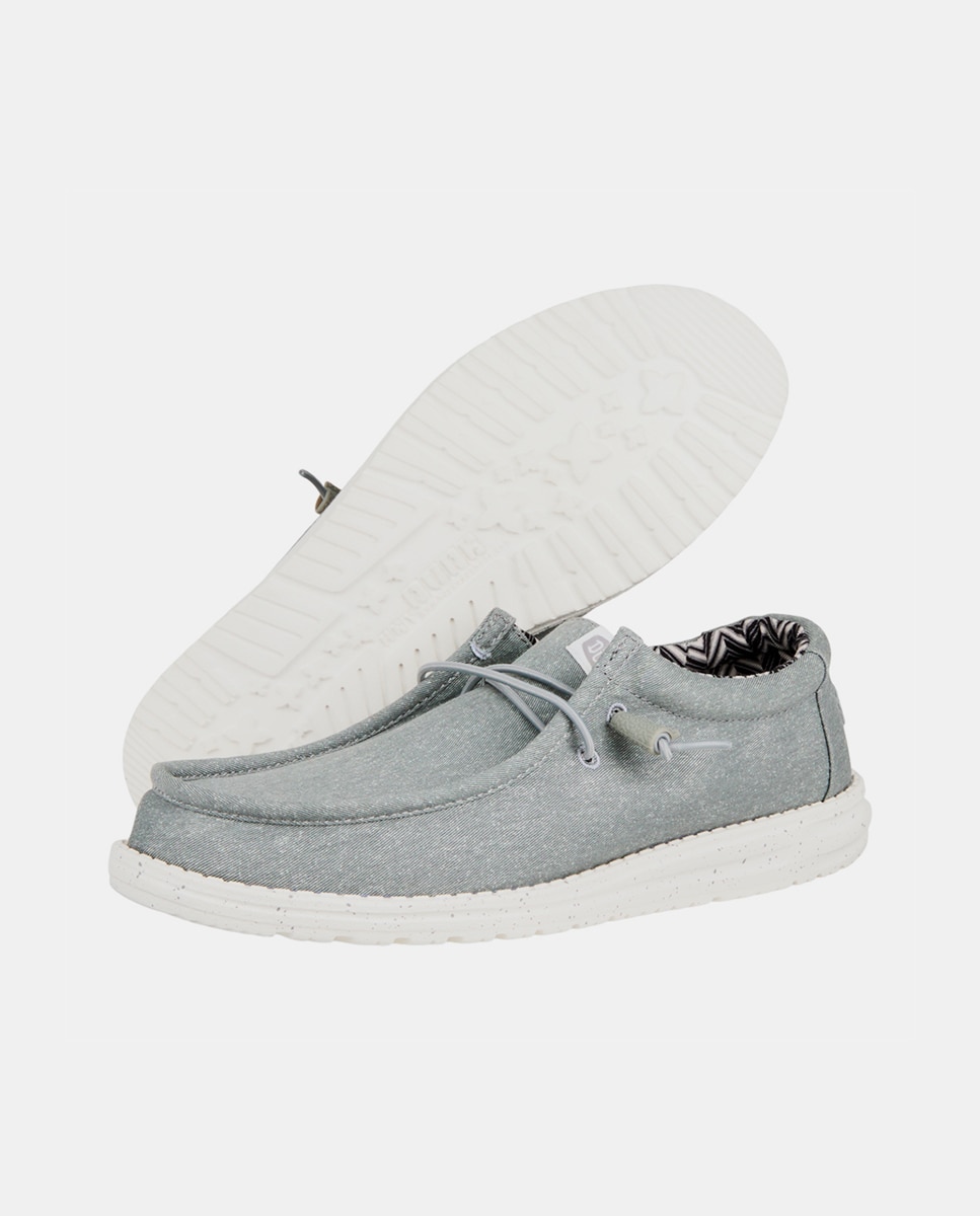 Zapatos de cordones para hombre - HeyDude - Gris claro Gris claro-2