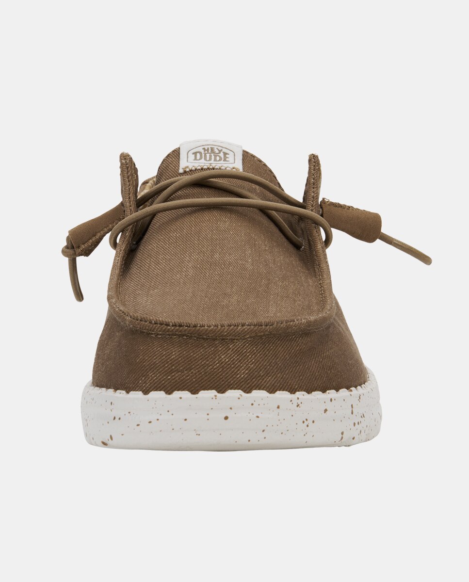 Zapatos de cordones de mujer de lona - HeyDude - Marrón Marrón-5