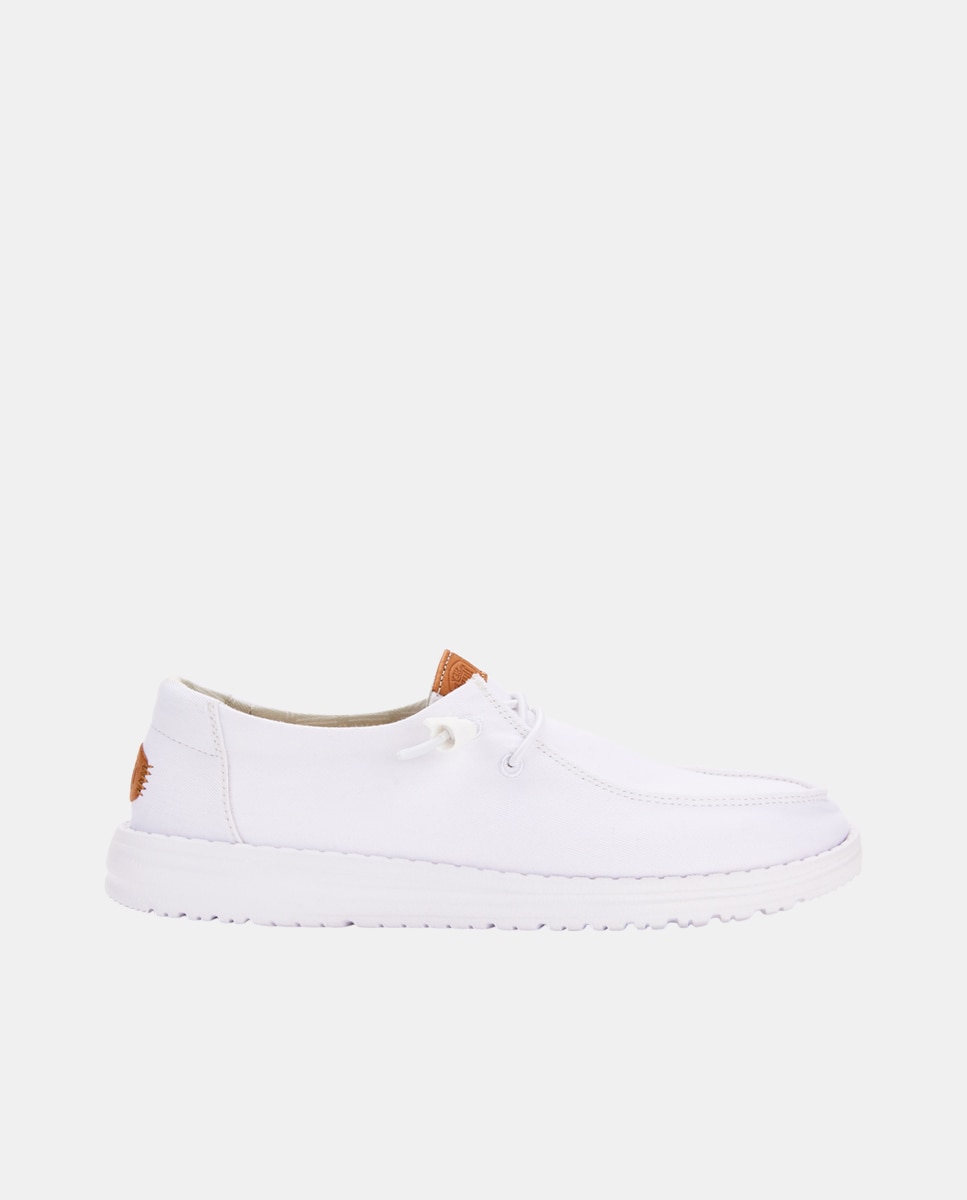 Imagen 1 de Zapatillas de cordones de mujer de lona - Blanco Blanco