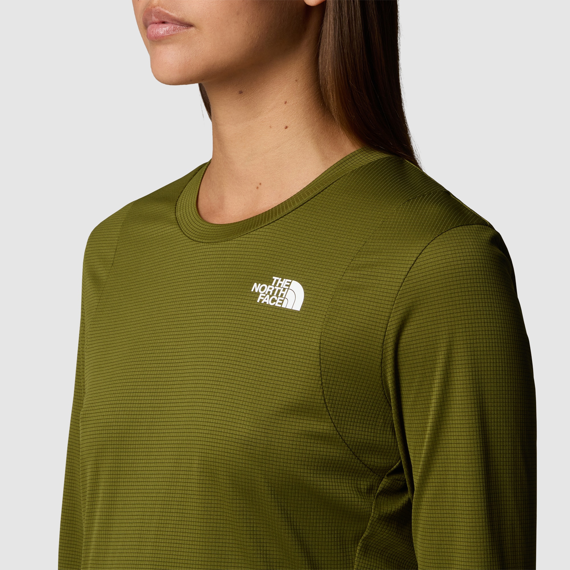 Camiseta de manga larga plegable para mujer Packable The North Face - Verde Oliva Verde Oliva-4